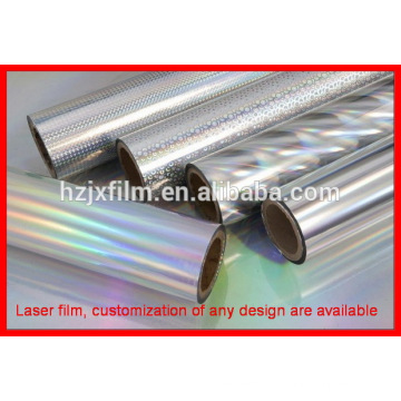 pet lamination roll film/transparent holographic lamination film/id card lamination film